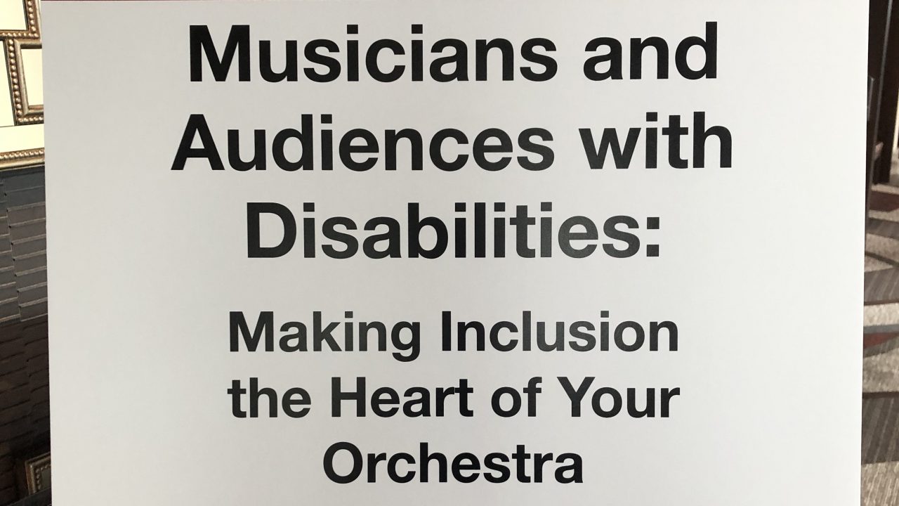 Dougie Scarfe and Lisa Tregale's session on Musicians and Audiences with Disabilities at the 2019 League of American Orchestra Conference in Nashville