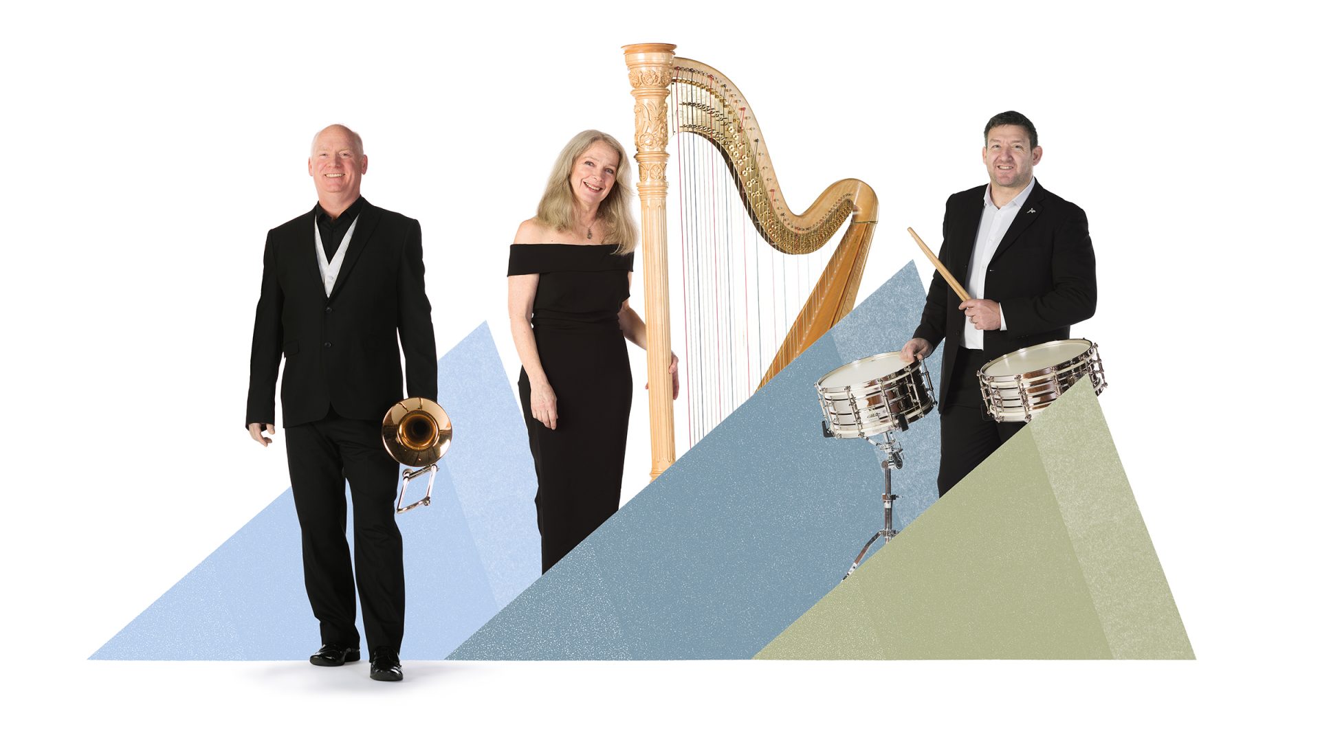 Bournemouth Symphony Orchestral members - Trombone, Harp and Drums
