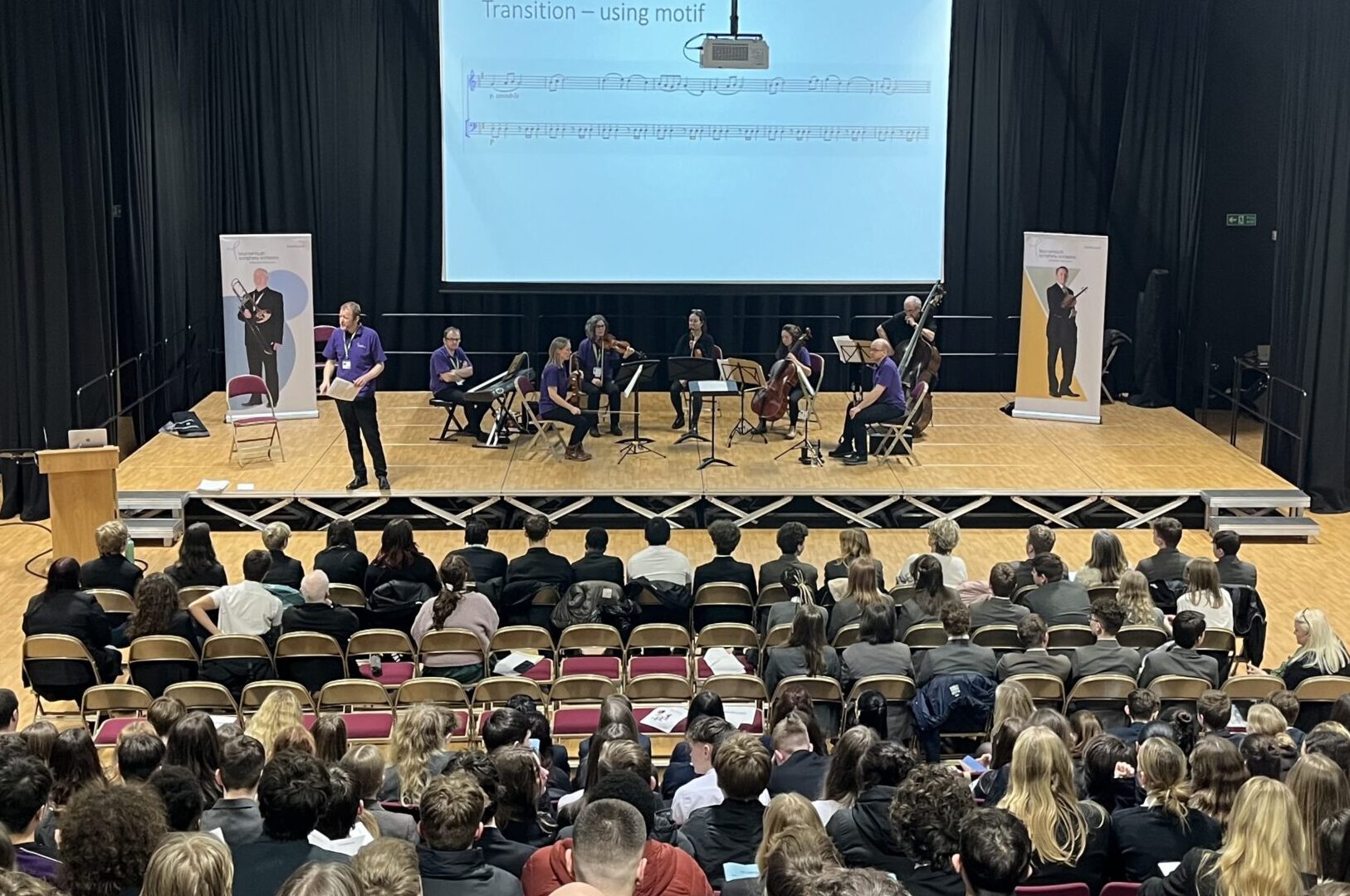 Bournemouth Symphony Orchestra perfoming at KS4 Concert
