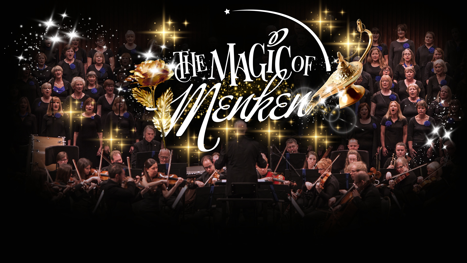 Image of BSO Voices with the phrase "The Magic of Menken " in the centre