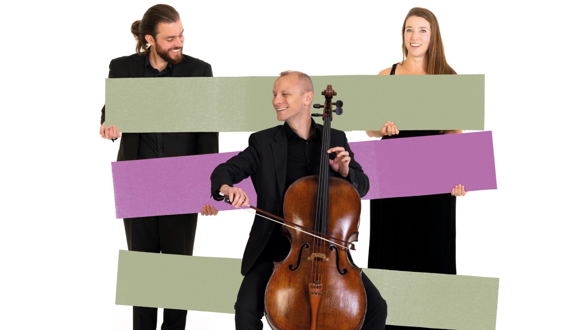 Three BSO Musicians, one playing the cello