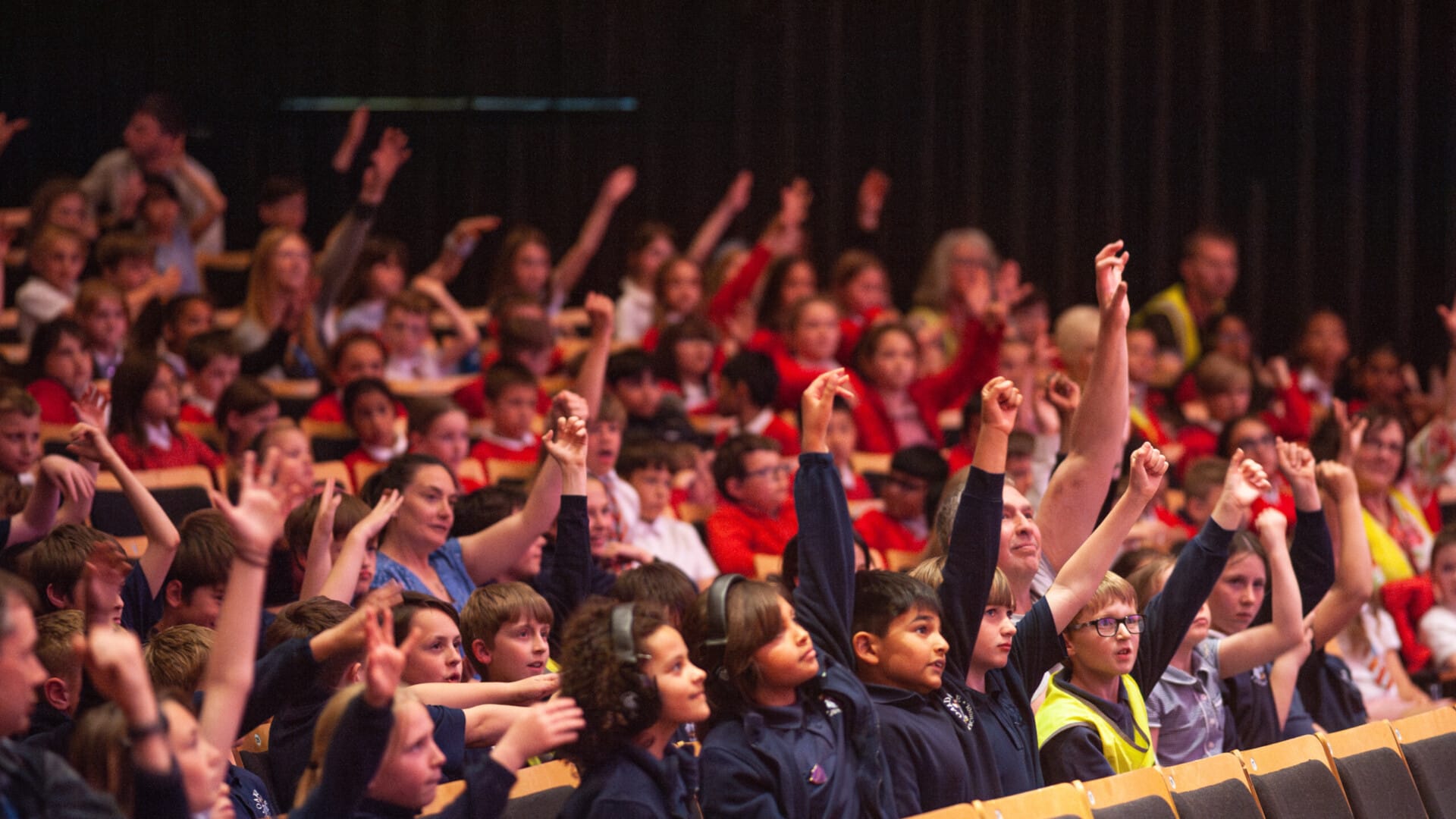 Primary school students watch Explore the Orchestra concert at Lighthouse Poole