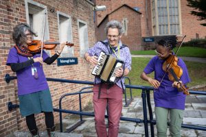 BSO Associate Musician Emma Welton plays with BSO Associate Musician Hugh Nankivell and BSO Young Associate Musician Àánú Sodipe 