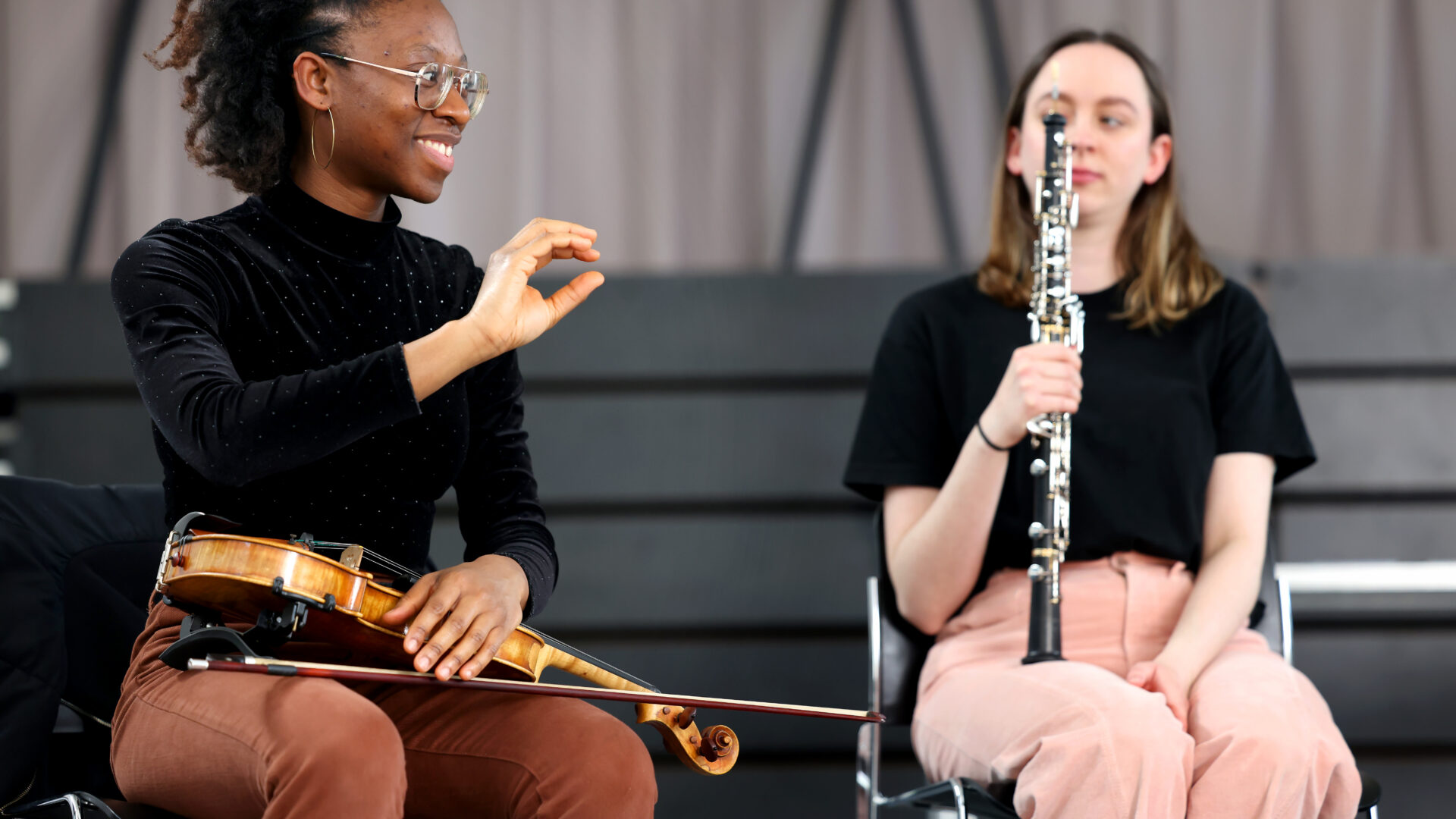Bournemouth Symphony Orchestra Young Associates Aanu Sodipe and Tamara Sullivan